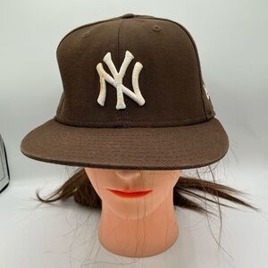 New York Yankees New Era Brown Baseball Cap size 7 3/8
